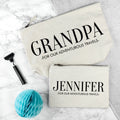 Personalised Daddy & Me Cream Wash Bags
