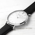 Men's Modern-Vintage Personalised Leather Watch In Black