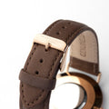 Men's Modern-Vintage Personalised Leather Watch In Brown