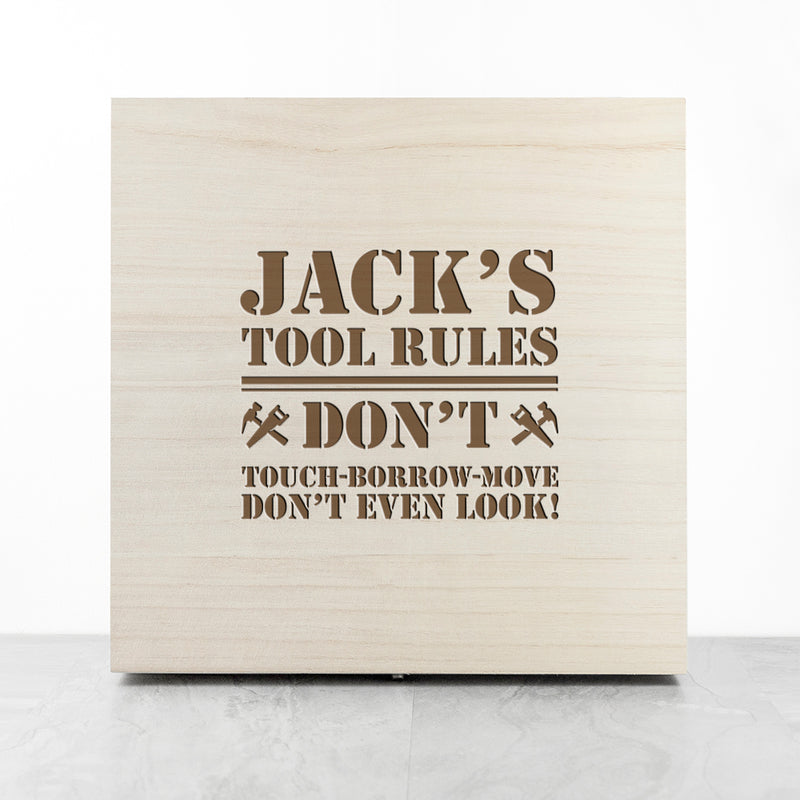 Personalised His Tools His Rules Tool Box