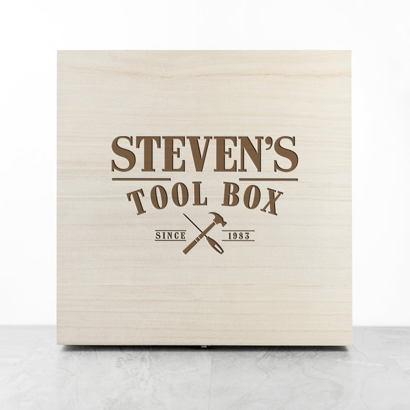 Personalised Wooden Tool Box