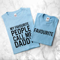 Personalised Daddy and Me Favourite People Blue T-Shirts