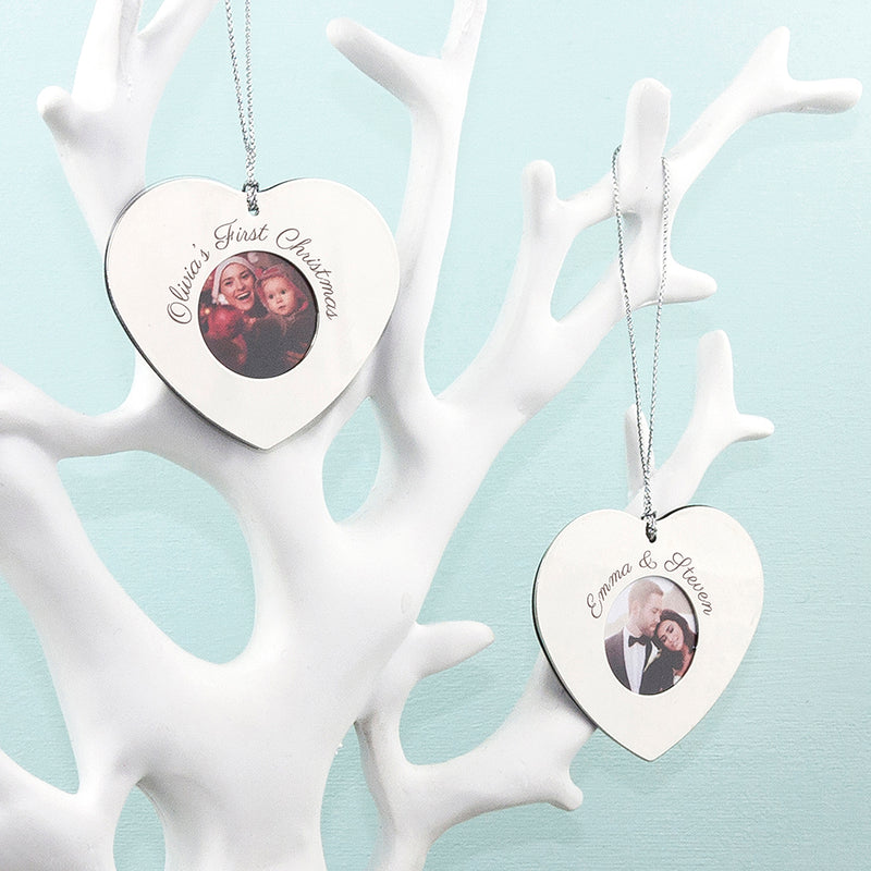 Personalised Heart Photo Frame Decoration