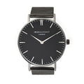Personalised Men's Metallic Charcoal Grey Watch With Black Face