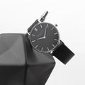 Personalised Men's Metallic Charcoal Grey Watch With Black Face