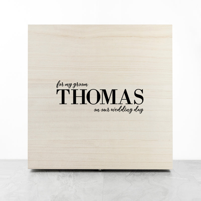 Personalised For My Groom on Our Wedding Day Box