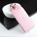 Personalised Pastel Pink Foiled Leather Luggage Tag