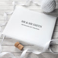 Personalised White Leather Wedding Guest Book