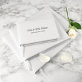 Personalised White Leather Wedding Guest Book