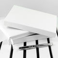 Personalised Engraved White Leather Memoriam Book