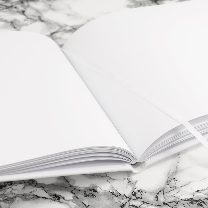 Personalised Engraved White Leather Memoriam Book