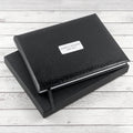 Personalised Black Leather Memoriam Book