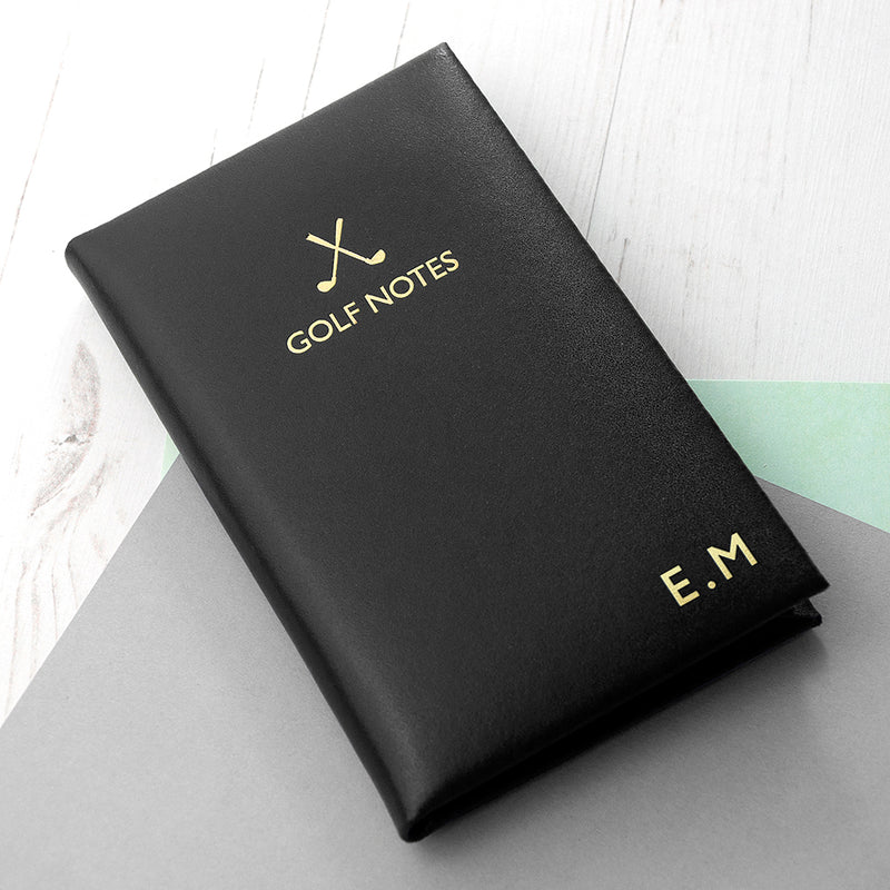 Personalised Luxury Leather Golf Notebook