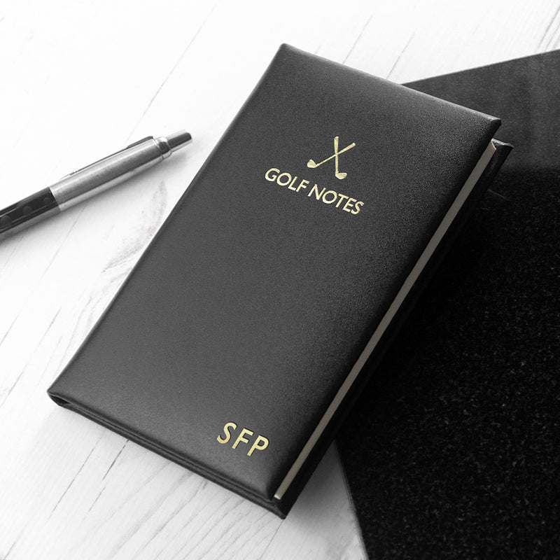 Personalised Luxury Leather Golf Notebook