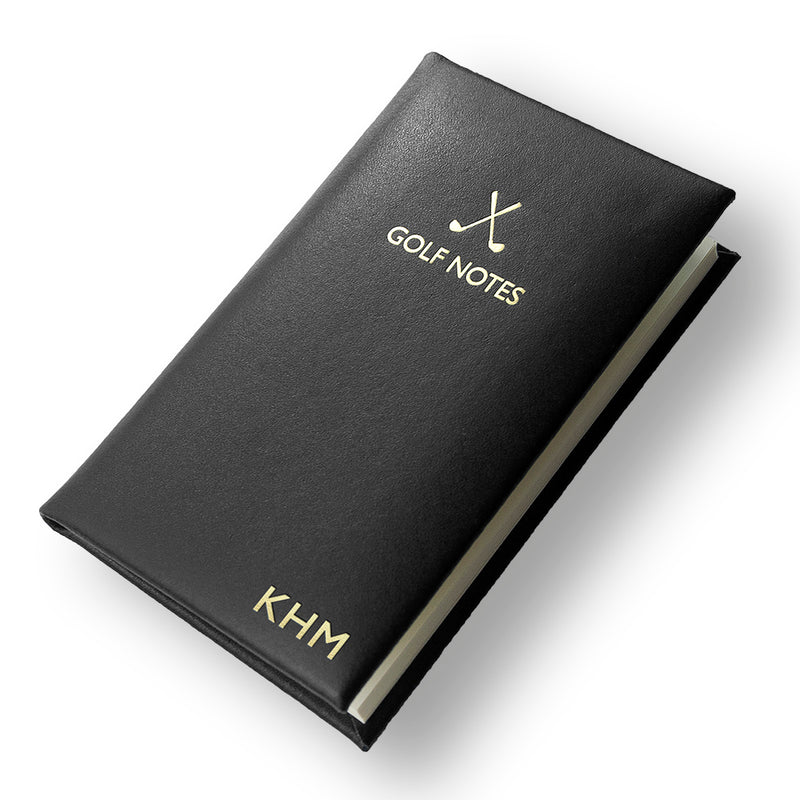 Personalised Luxury Leather Golf Notebook