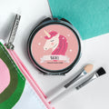 Personalised Sparkle Squad Round Pink Compact Mirror