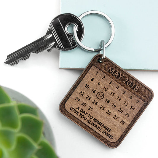 Personalised A Day To Remember Square Keyring, alternate view