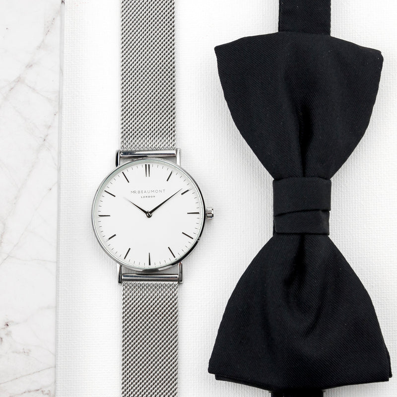 Personalised Men's Silver Eid Mubarak Watch