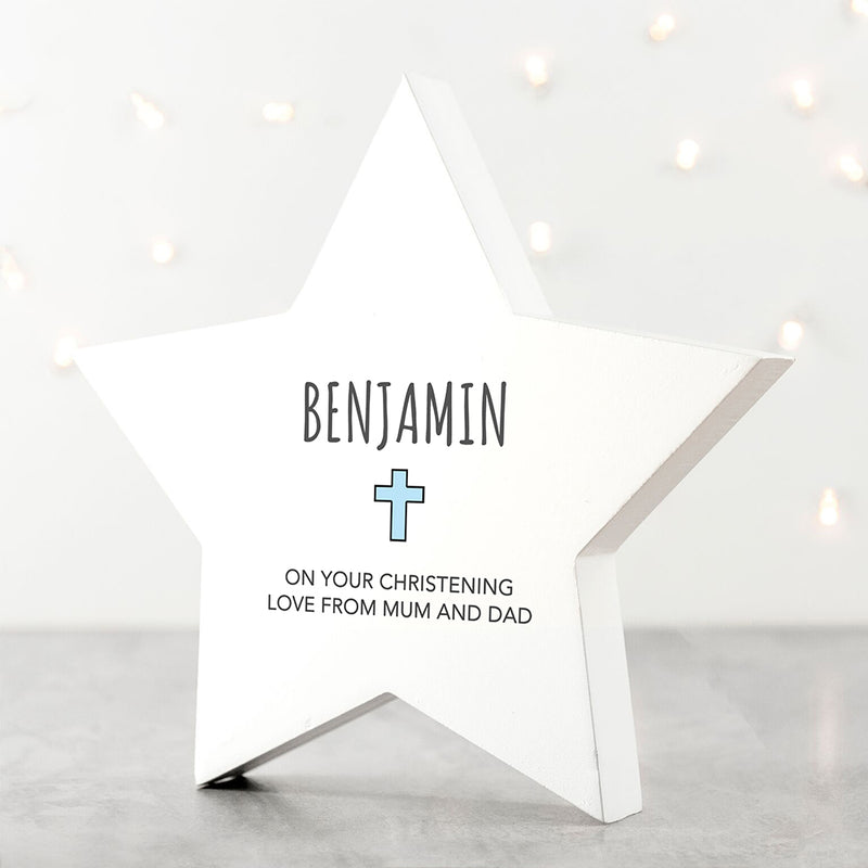 Personalised Christening Star Keepsake