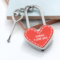 Personalised Parisienne Heart Padlock