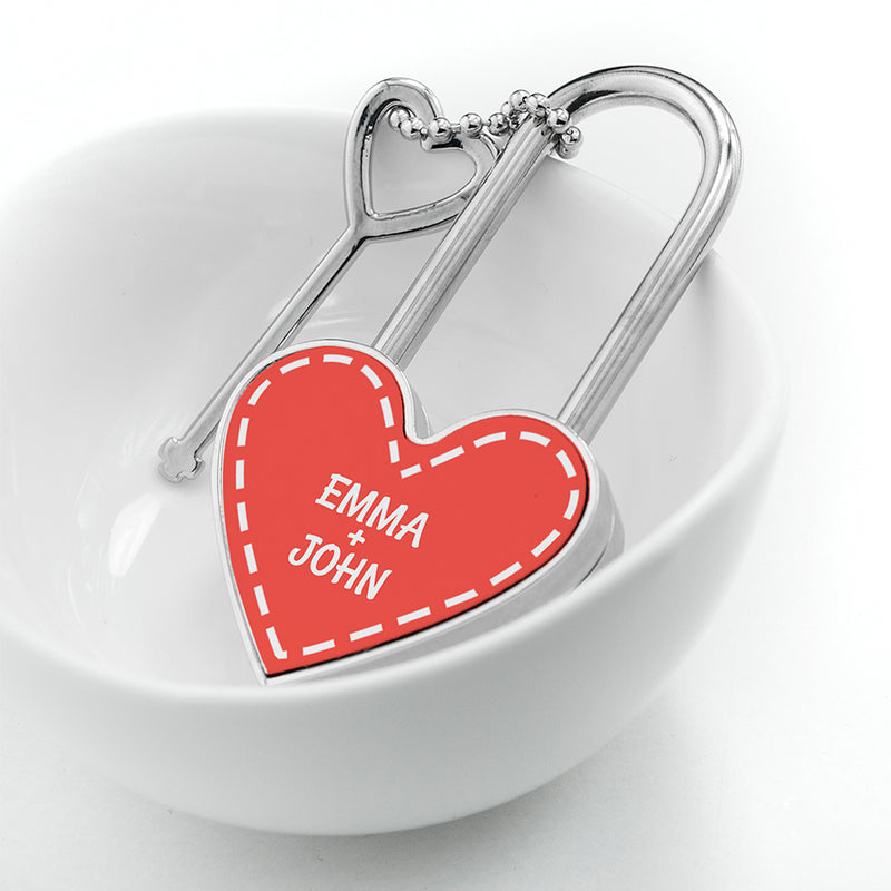 Personalised Parisienne Heart Padlock