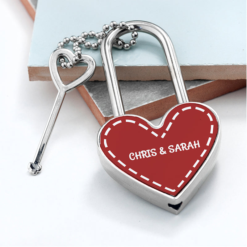 Personalised Parisienne Heart Padlock