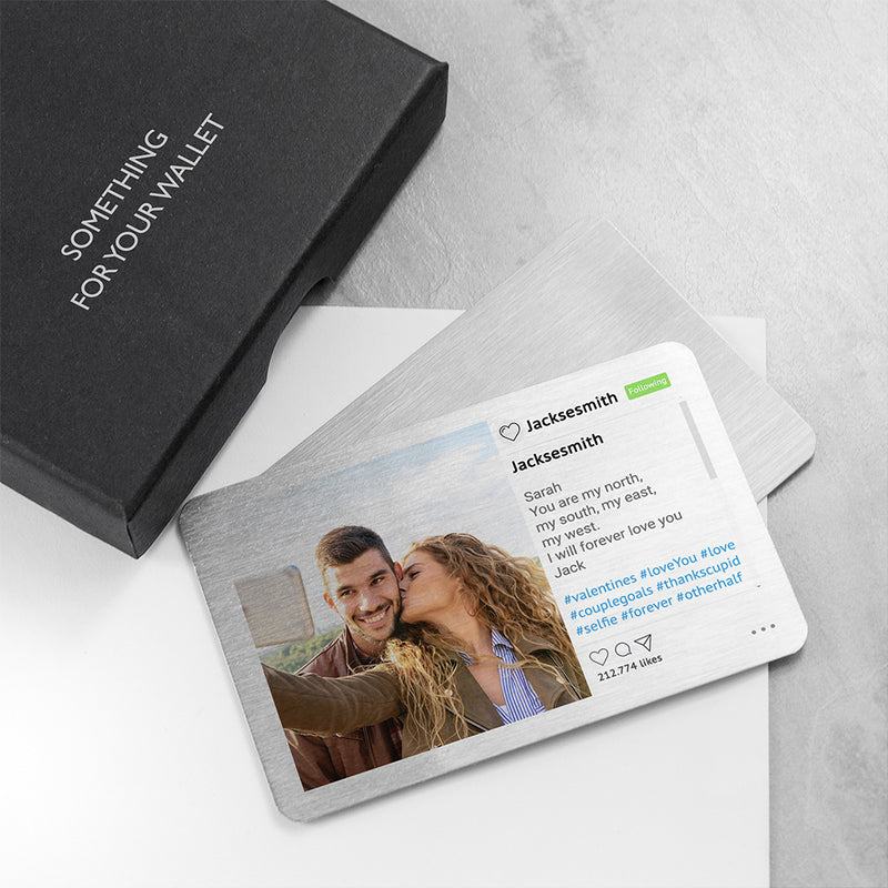 Personalised Walletgram Metal Keepsake