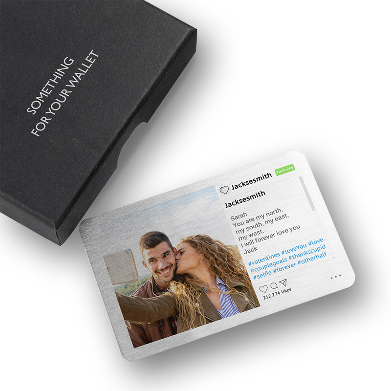 Personalised Walletgram Metal Keepsake