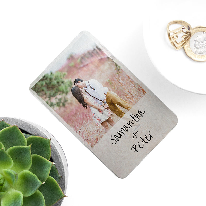 Personalised Moment in Time Metal Wallet Keepsake