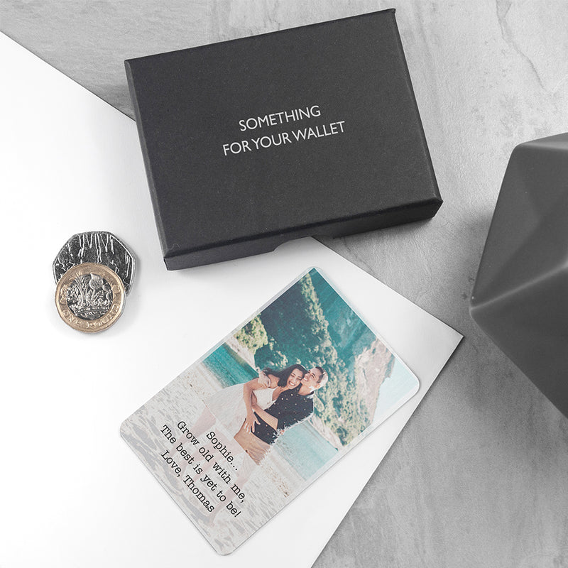 Personalised Moment in Time Metal Wallet Keepsake