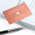 Personalised Love Note Metal Wallet Keepsake