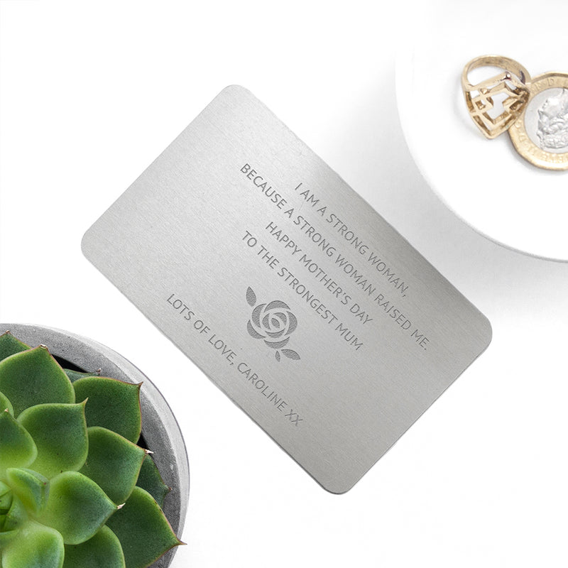 Personalised Love Mum Metal Wallet Keepsake