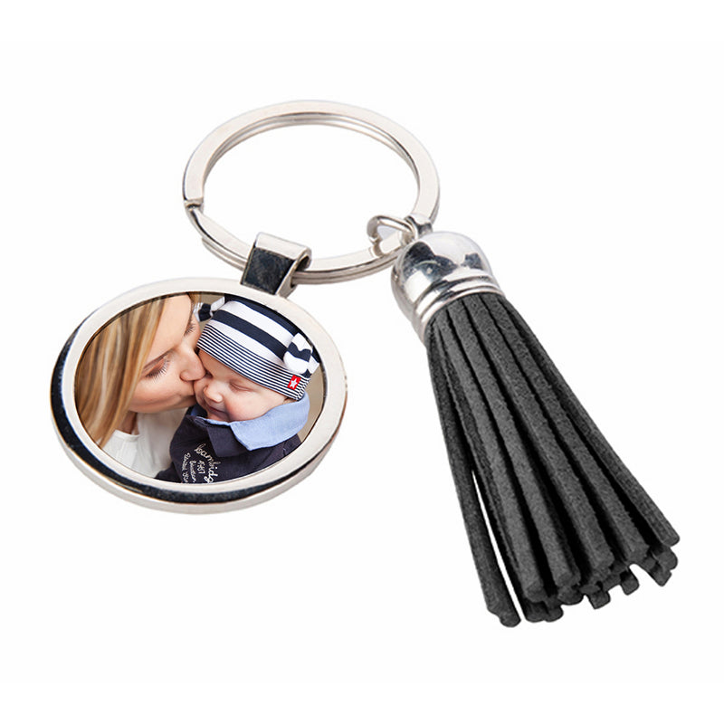 Personalised Photo Tassle Keyring