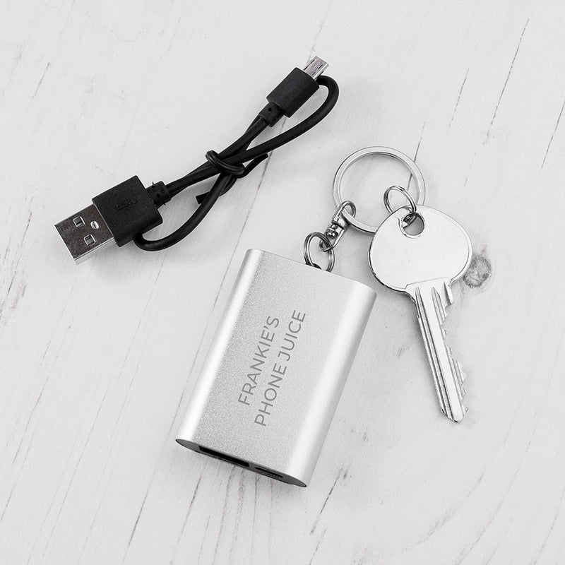 Emergency Personalised Miniature Powerbank Keyring