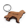 Personalised Dog Breed Wooden Keyring