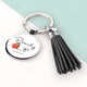 Personalised Peachy Life Tassle Keyring