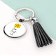 Personalised Shine Bright Tassle Keyring