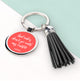 Personalised No Bad Vibes Tassle Keyring