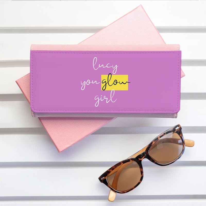 Personalised You Glow Girl Pink Wallet