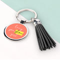 Personalised You Glow Girl Tassle Keyring