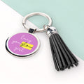 Personalised You Glow Girl Tassle Keyring