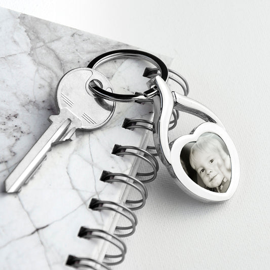 Personalised Heart Photo Keyring