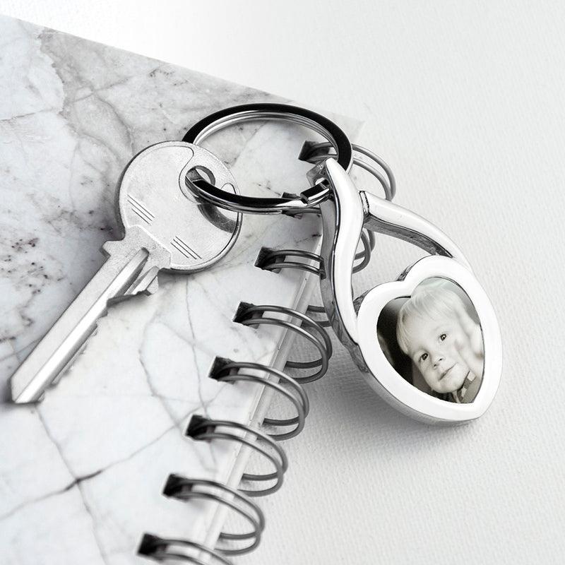 Personalised Heart Photo Keyring