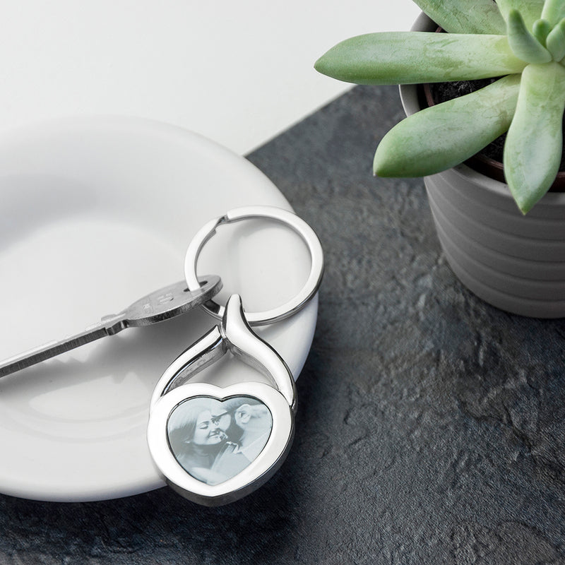 Personalised Heart Photo Keyring