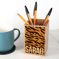 Personalised Animal Print Pen Pot