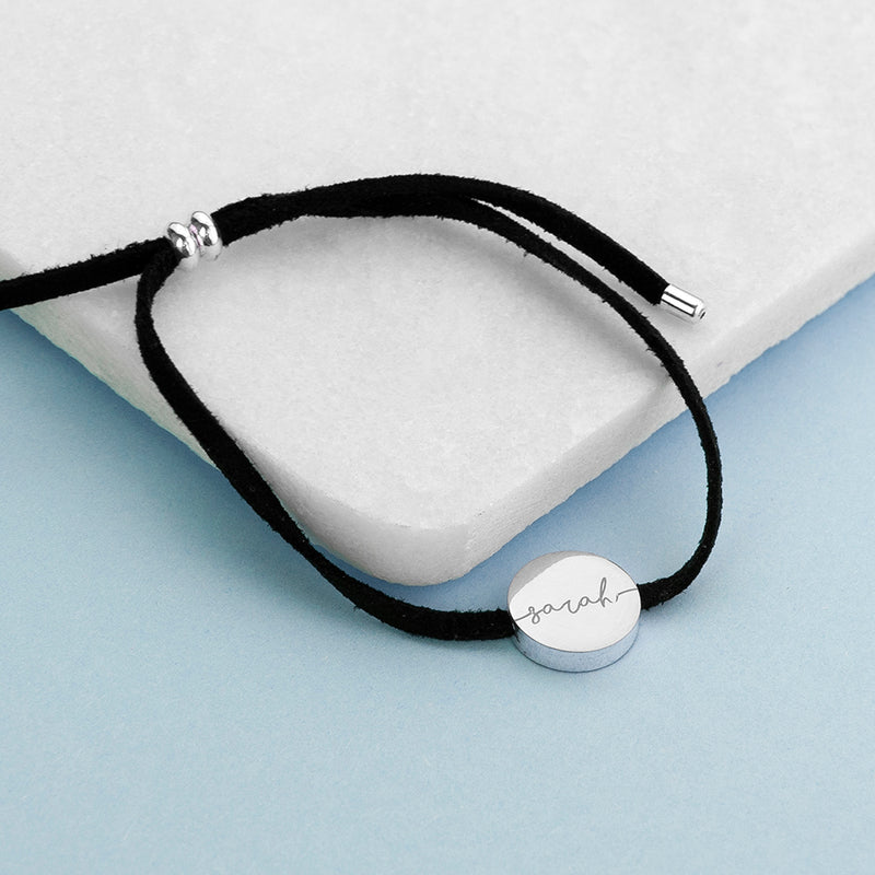 Personalised Always with You Name Black Bracelet