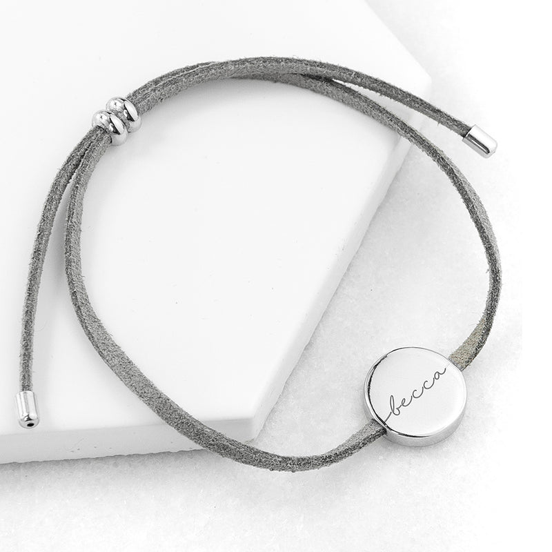 Personalised Always with You Name Grey Bracelet