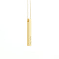 Personalised Matt Vertical Bar Necklace