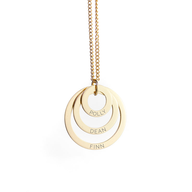 Personalised Rings of Love Necklace