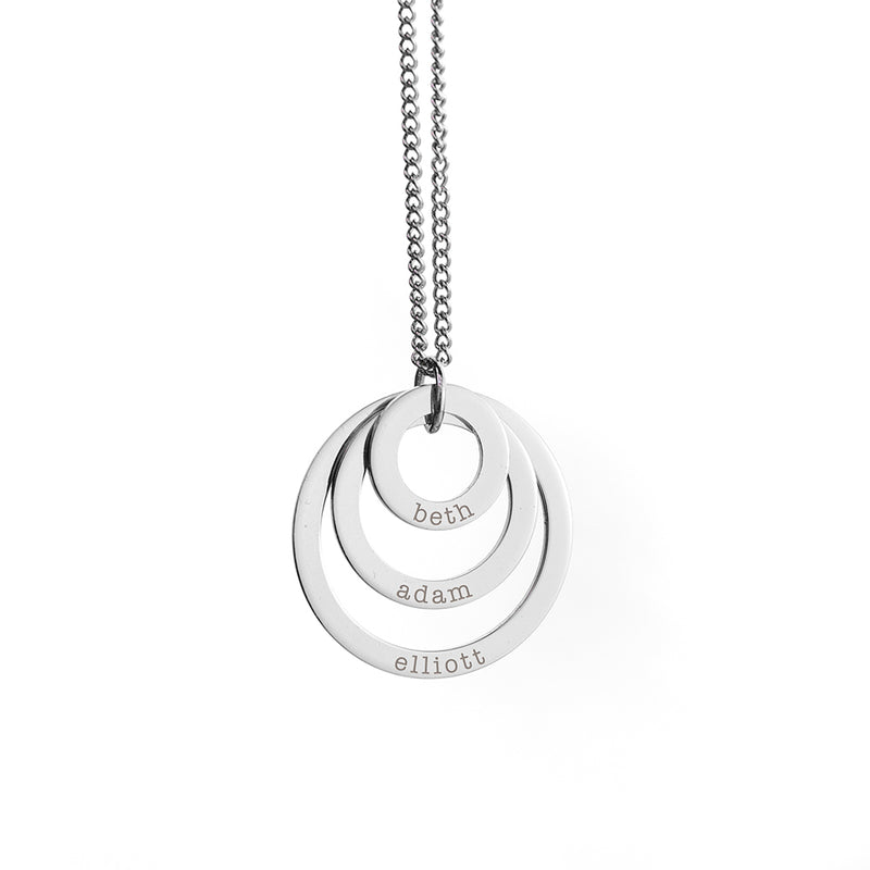 Personalised Rings of Love Necklace